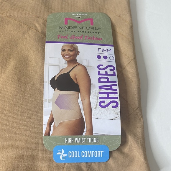 Maidenform Self Expressions High Waist Thong Beige / Nude 2XL - Picture 4 of 8